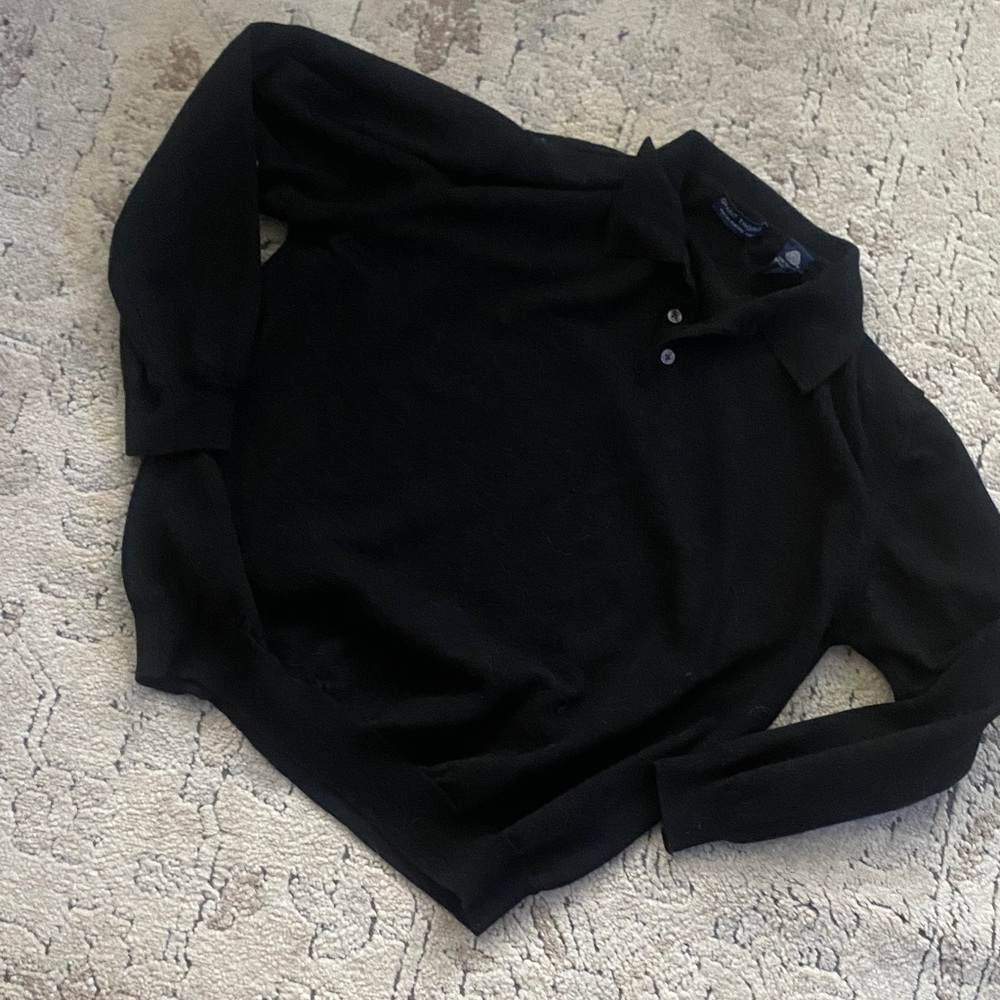Men's Black Sweater Merino Wool
